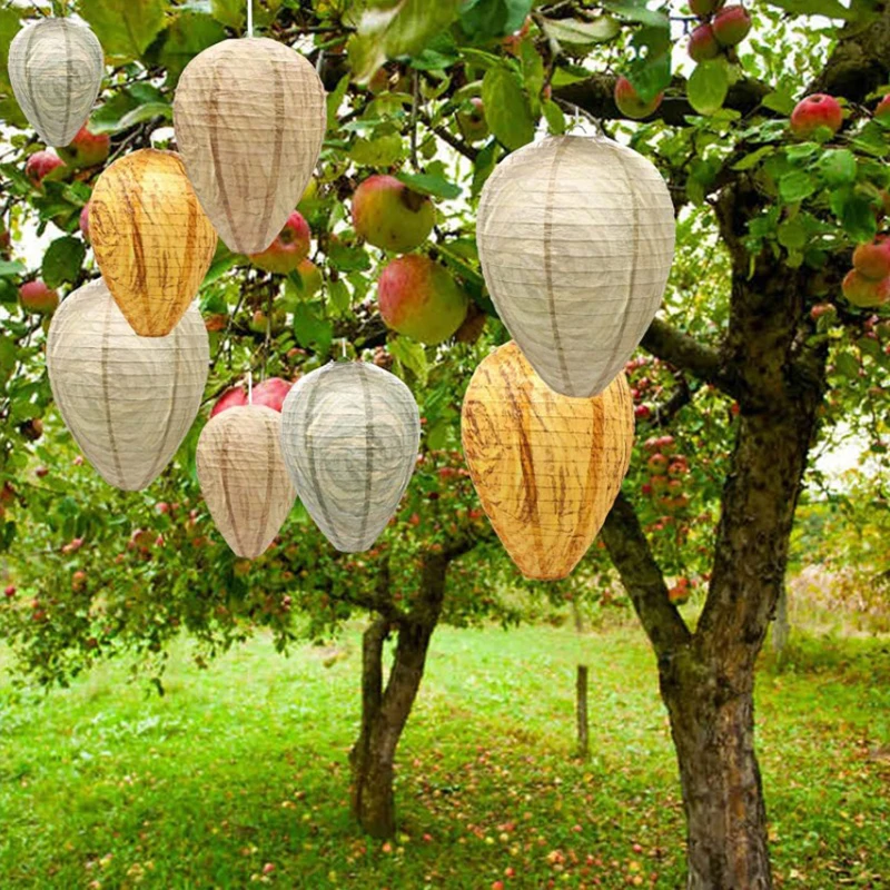 

Hanging Wasp Nest Decoy Outdoor Waterproof Fake Wasp Nest Decoy Nest Decoy Hornets Plastic Insects Paper Drive Beehive Lantern