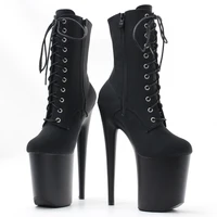 Stripper 8" Platform Lace Up Cтрипы Pole Dance Ankle High Boots In Stock Fast Shipping Size36-43 - Image 2
