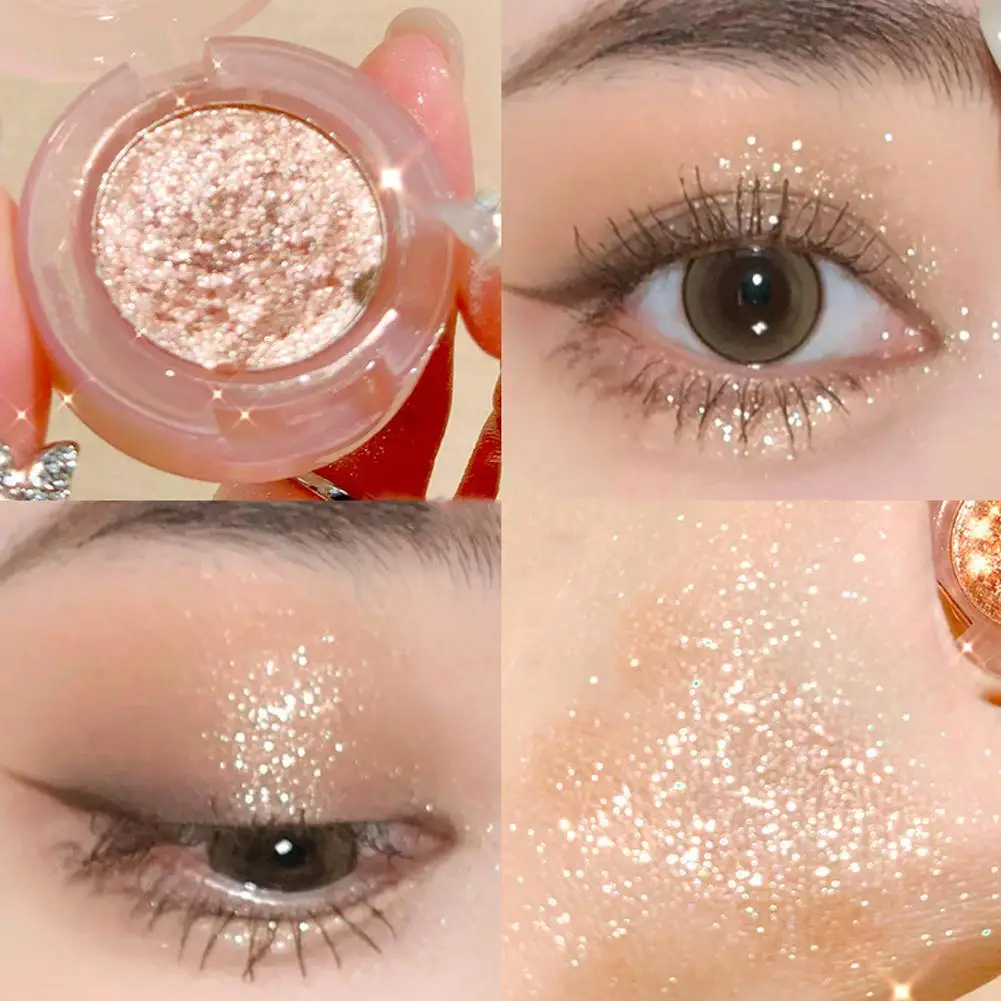 

Monochrome Glitter Eyeshadow Pearlescent Highlighter Powder Makeup Diamond Eye Shadow Palette Bright Shiny Eye Makeup Cosmetics