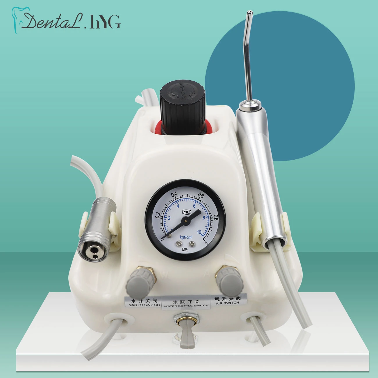 Portable Dental Turbine Unit Work With Air Compressor 3 Way Syringe 2/4