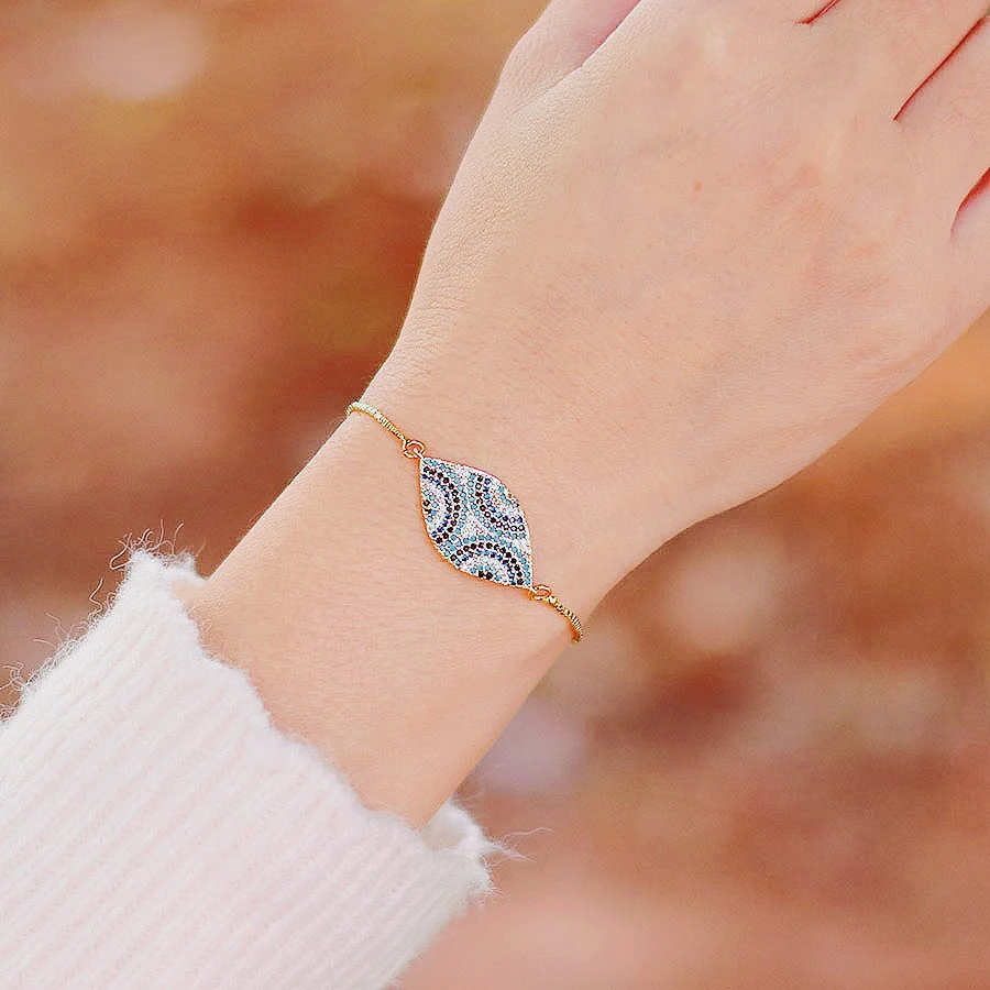 Luxury Zirconia Crystal Chain Link Bracelet for Women