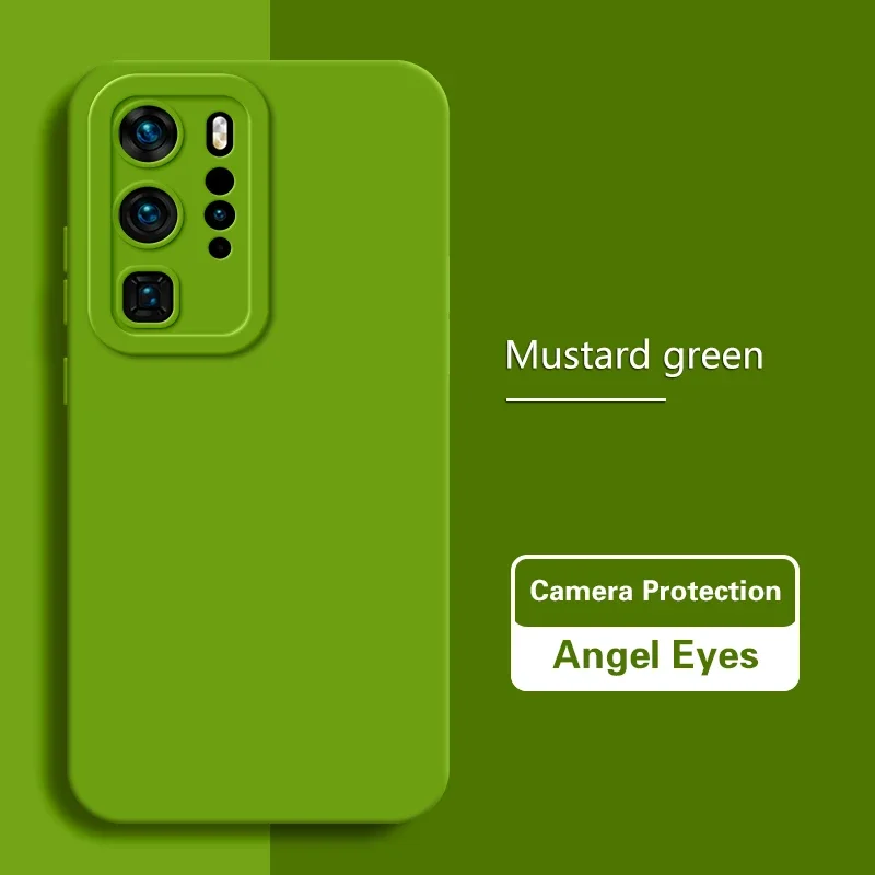 Luxurious Soft Matte Liquid Silicone Case for Huawei - Angel Eyes Design
