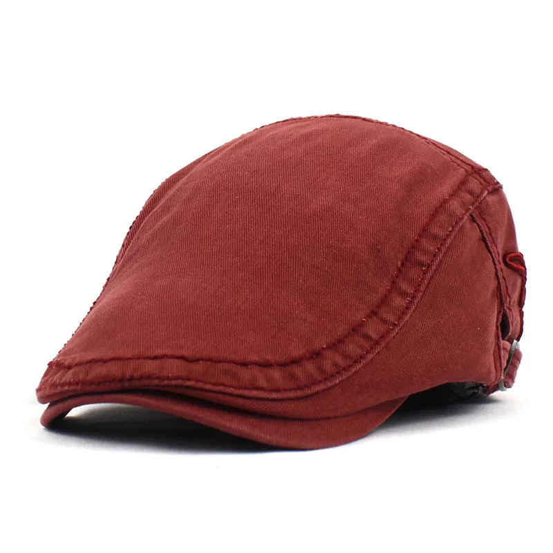 Polyester Letter embroidery Newsboy Caps Men Flat Peaked Cap Women Painter Beret Hats