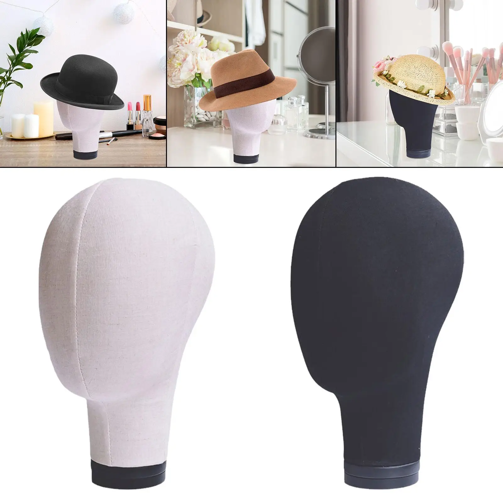 Wig Head Comestic Model Hairpiece Manikin Multipurpose Portable Wig Making Hat Display Stand for Salon Jewellery Headset Glasses