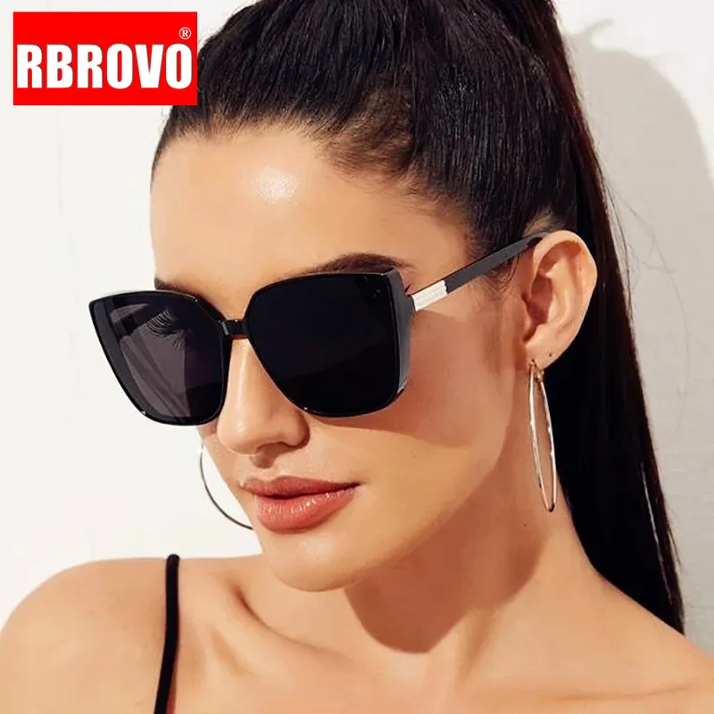 

RBROVO 2023 Elegant Cateye Sunglasses Women Retro Sun Glasses Women Luxury Brand Designer Eyewear Vintage Gafas De Sol Hombre