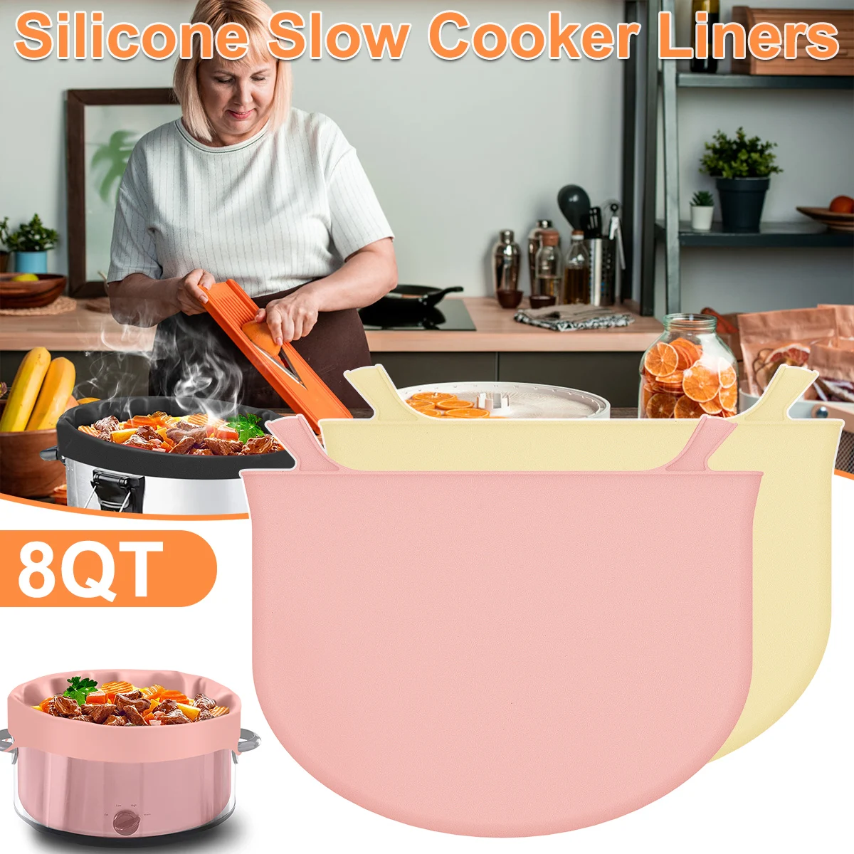 Reusable Silicone Cooker Liner For Pot And Slow Cooker