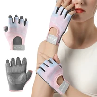 1Pair Workout Gloves Men Women Gym Lifting Fitness Climbing Exercises Work Out Wrist Belt Shock Absorb Foam Pad Palm Crossfit 1