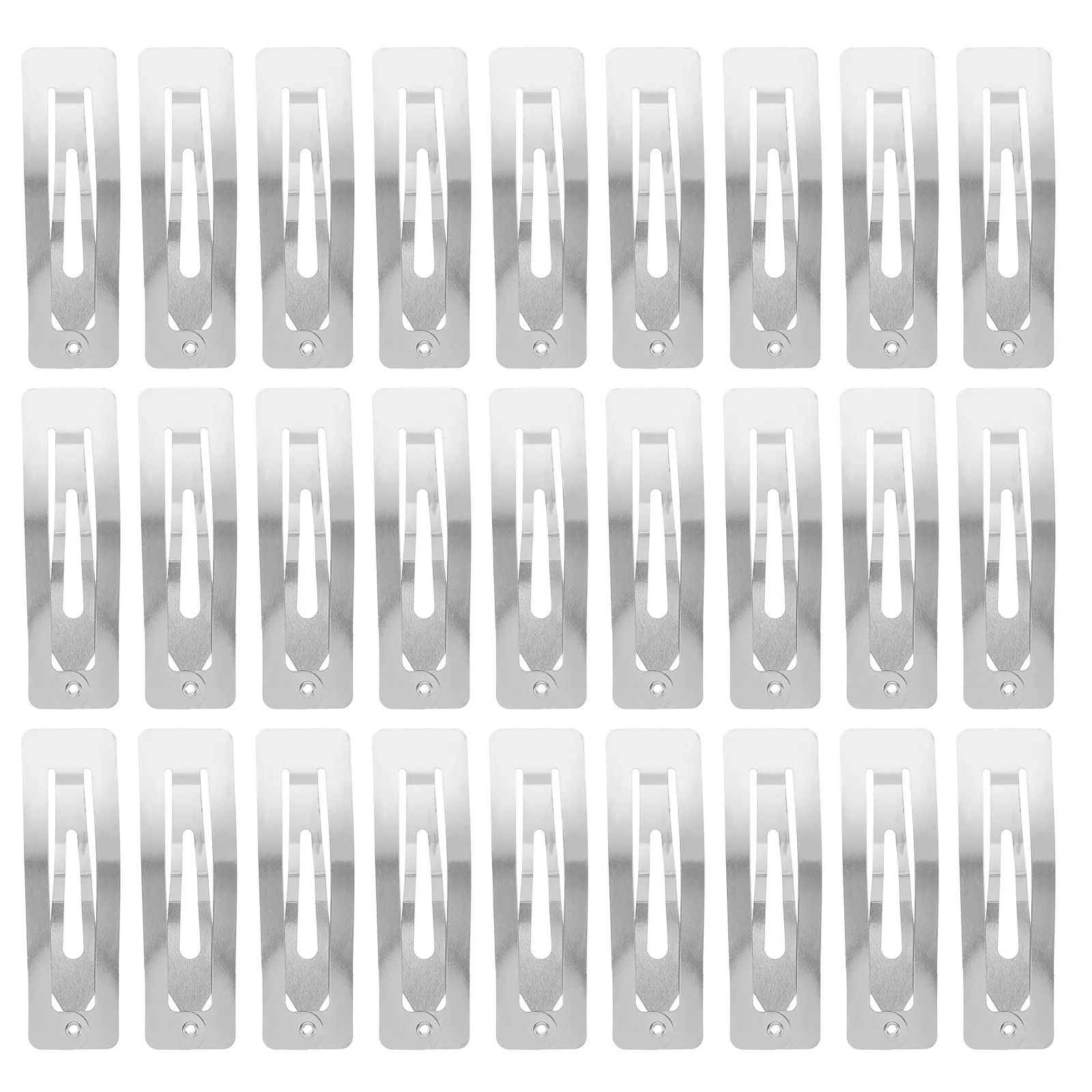 100Pcs 직사각형 스냅 헤어 클립 일반 DIY 머리핀 액세서리 헤어 바레트 수..