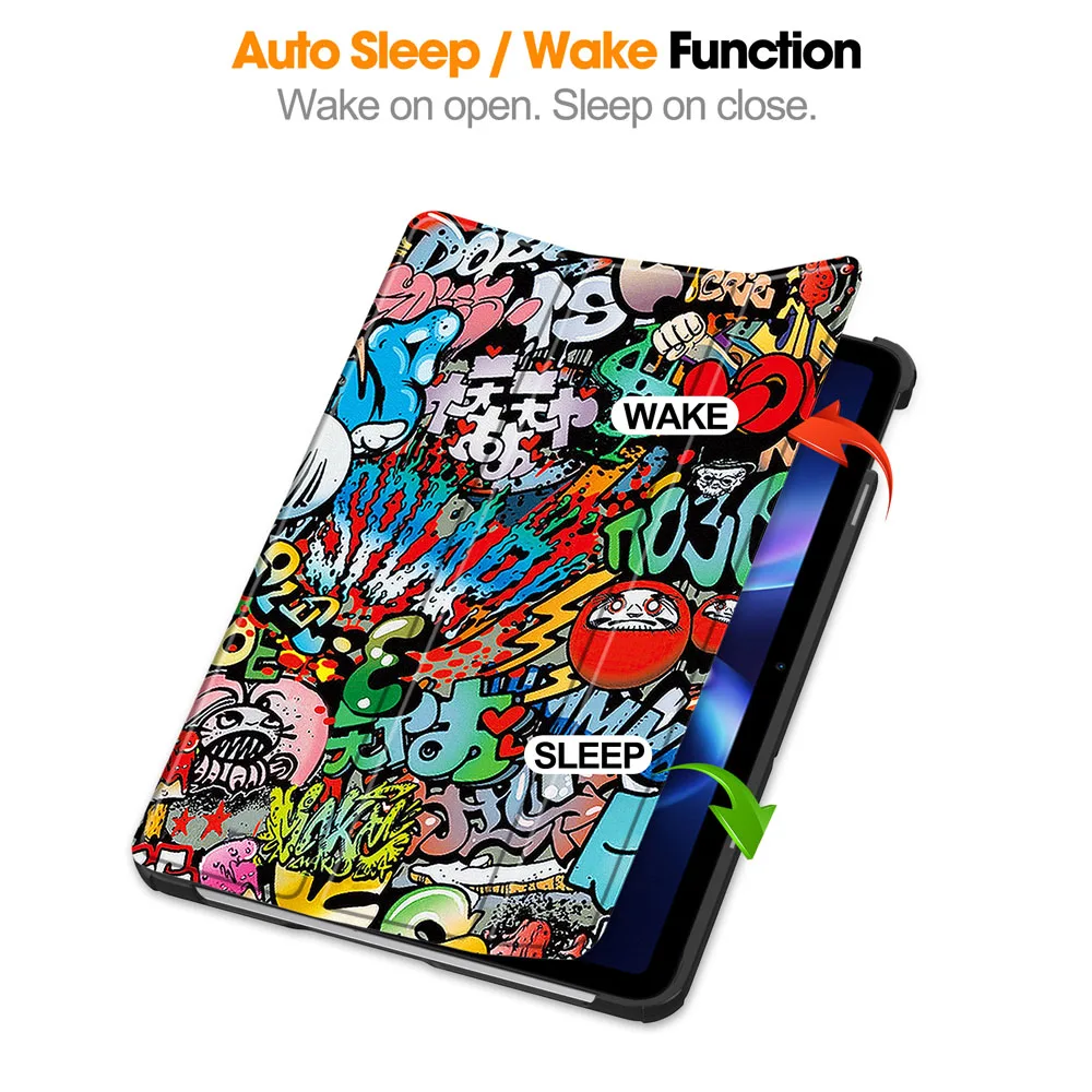 Tri-Fold Stand Hard Shell Auto Sleep/Wake Shockproof Protective Case