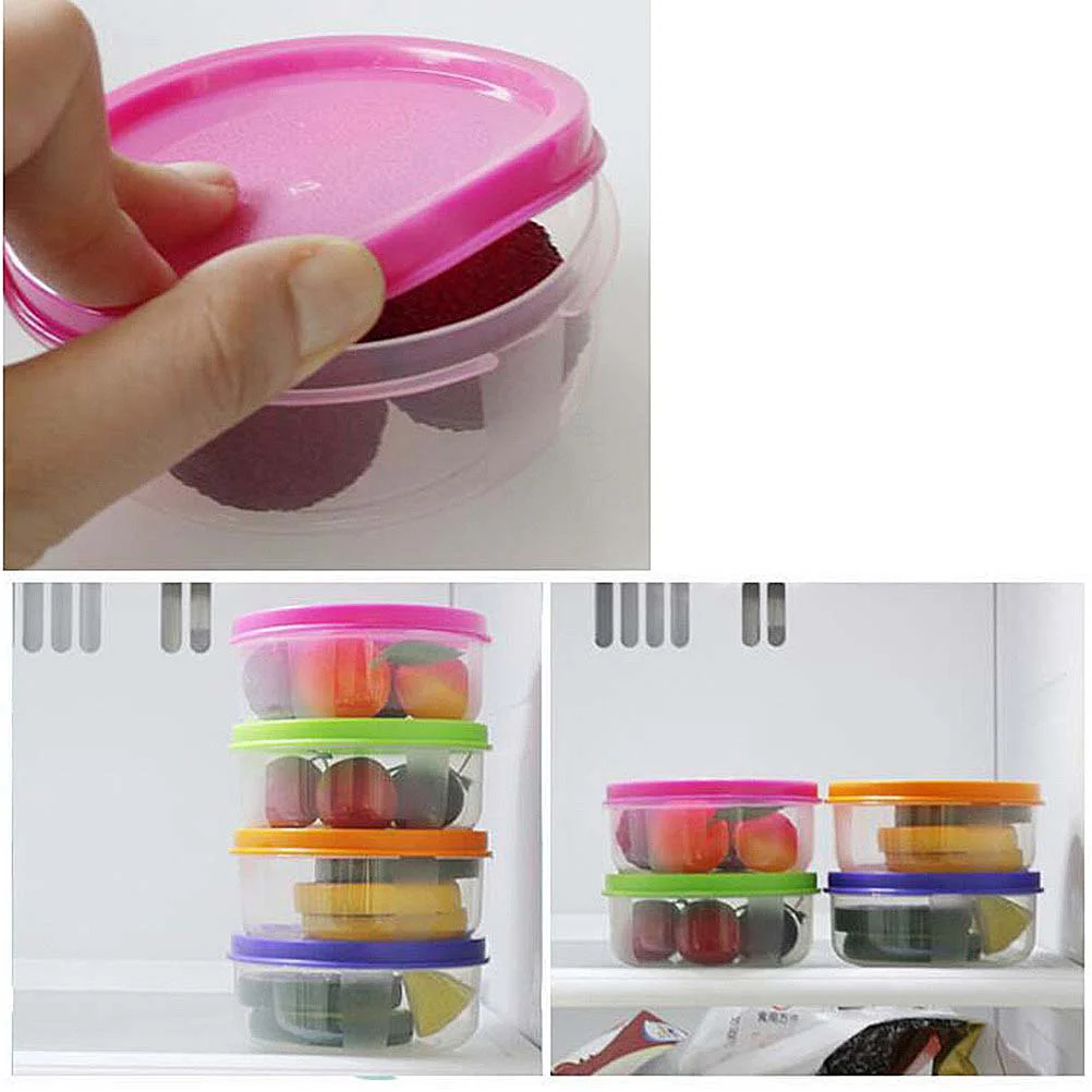 Plastic Boxes With Lids 150ml Round Mini Crisper Freezer Box Plastic  Storage Container Baby Food Refrigerator - AliExpress