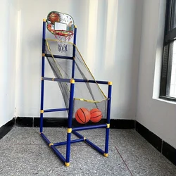 Deluxe Indoor/Outdoor Arcade Basketball Game Set - Quick Setup with Pump & Balls, Perfect Holiday & Birthday Gift (Blue)