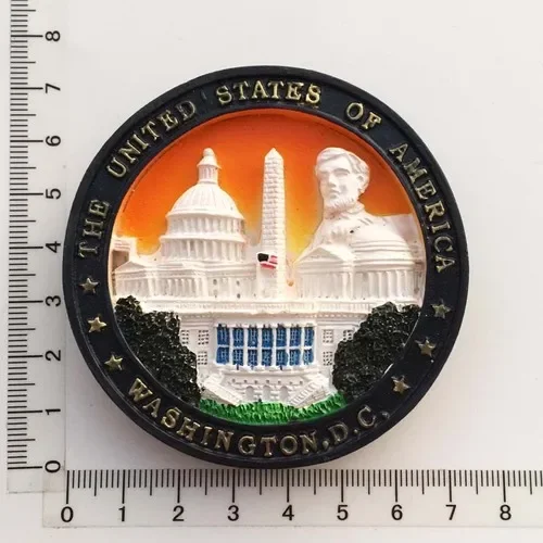 Magneti per frigorifero USA Washington DC paesaggio culturale souvenir turistici collezione di adesivi magnetici per frigorifero dipinti a mano  15