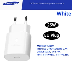 High - Speed 25W USB - C Supercharger with Fast Charging Cable - White EU Plug (Only charger)