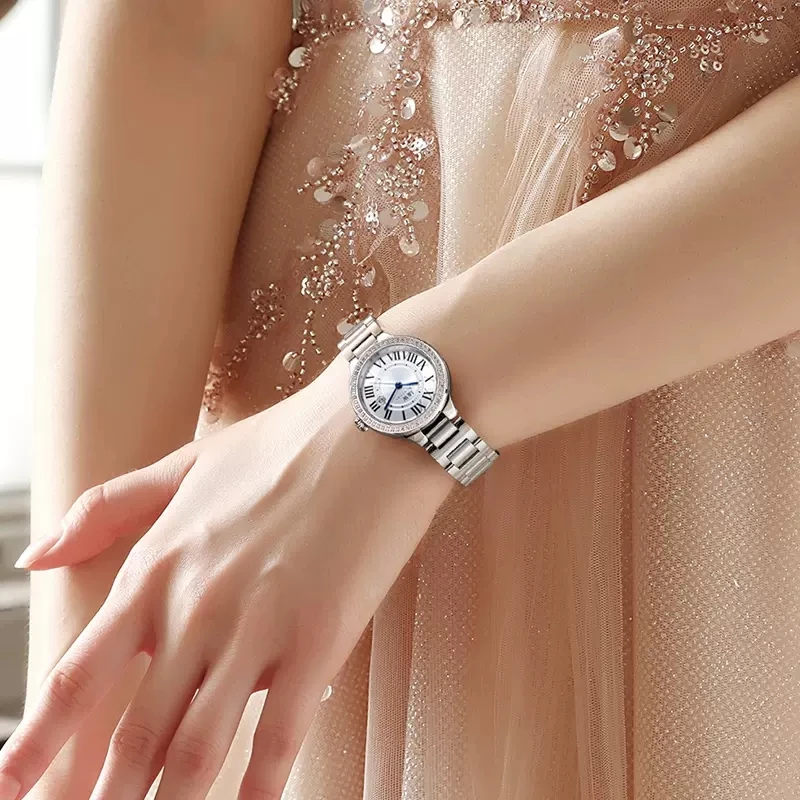 CARNIVAL Brand Fashion Watches for Women Ladies Luxury Stainless Steel Dress Quartz Wristwatch Waterproof Clock Reloj Mujer 2023