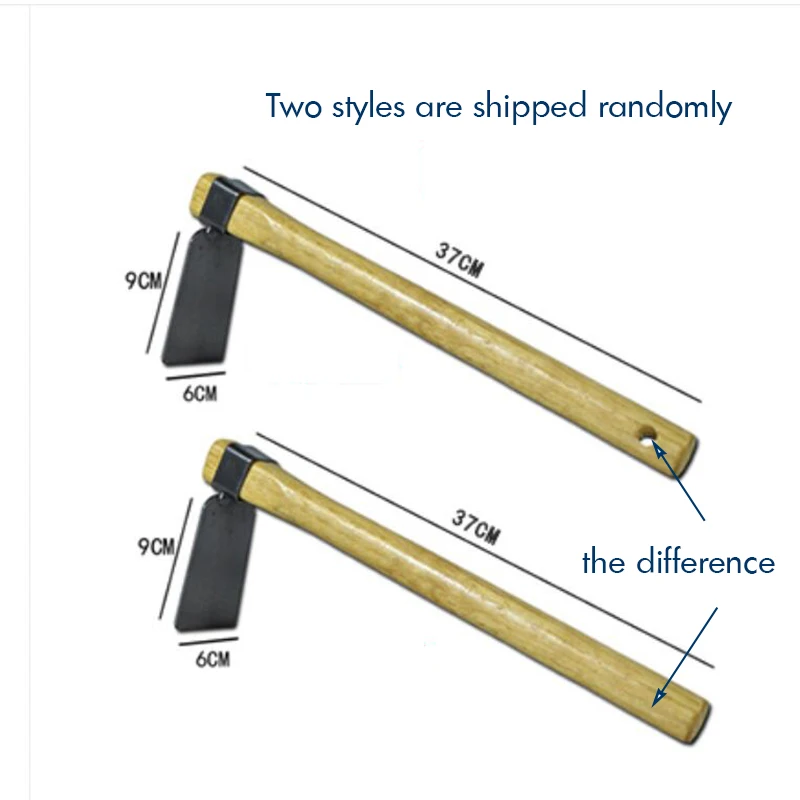 1PC Hoe with Wooden Handle Portable Garden Hand Tool Steel Gardening Planting Digger Excavator Farming Agriculture