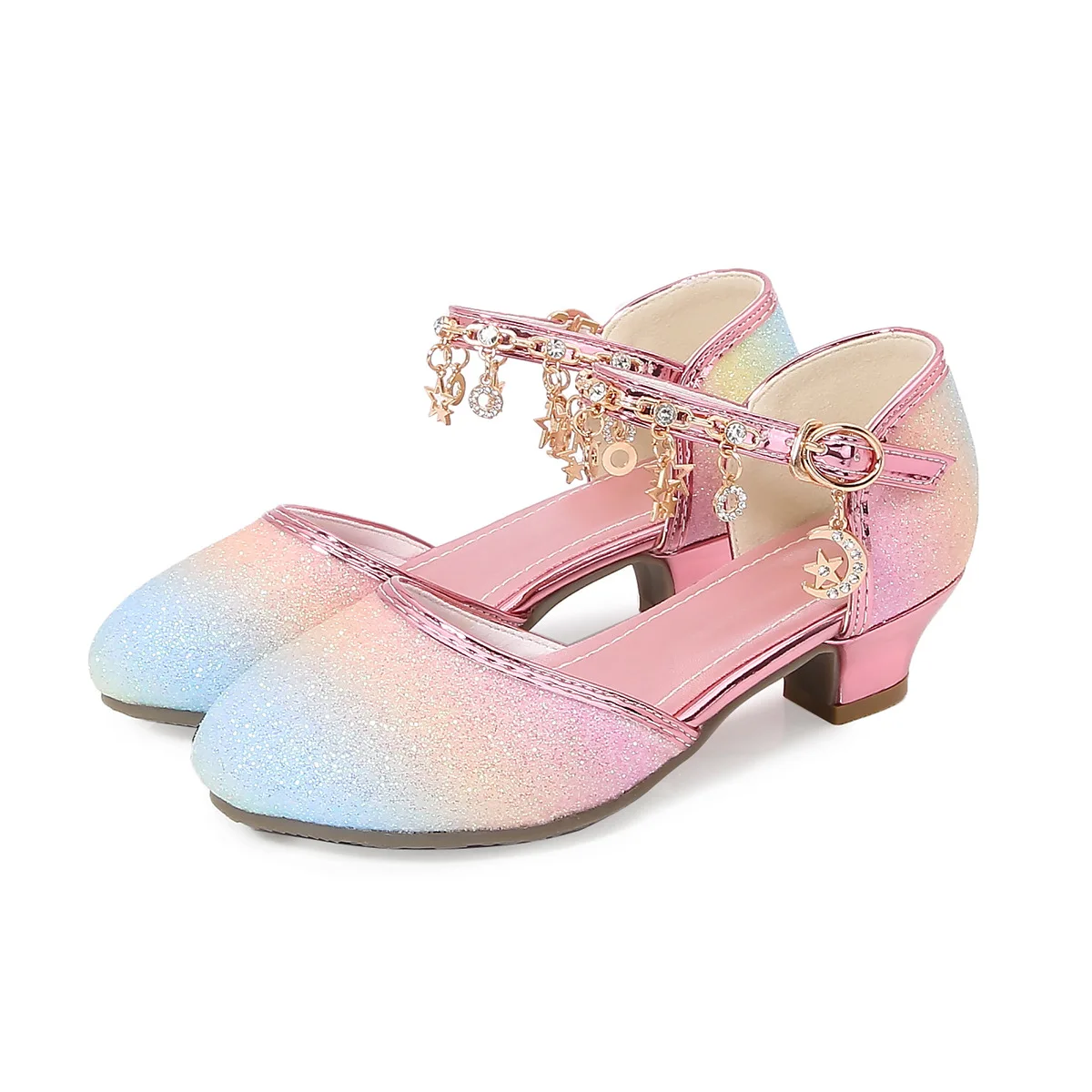 어린이 샌들 소녀 신발 여름 진주 Bowknot 오픈 발가락 하이힐 소녀 샌들 공..