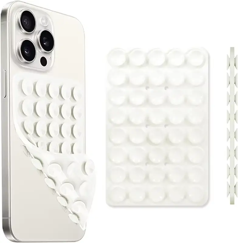Silicone Suction Cup Phone Case Mount Double Sided Hands-Free Strong Grip Holder for Selfies and Videos for iPhone Android - Image 7