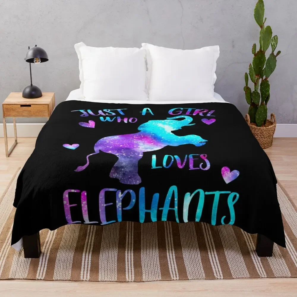 

Just a girl who loves Elephants Throw Blanket Baby Custom Retros Blankets