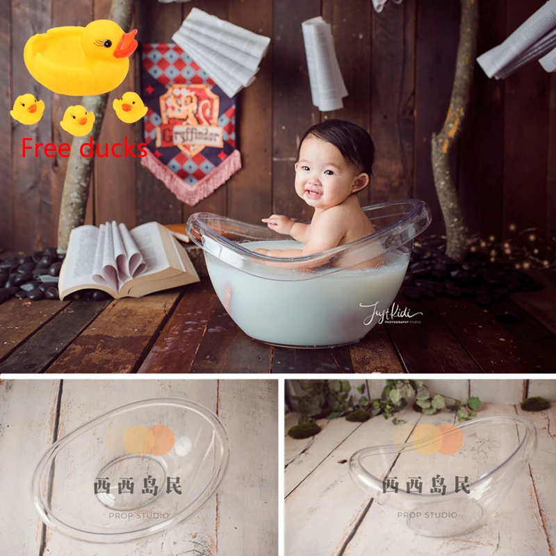 Baby Photography Props Acrylic Milk Bathtub Baby Cribes Newborn Photo Shoot Posing Bed Furniture Boy Girl Fotografie Accessoires infant photography near me