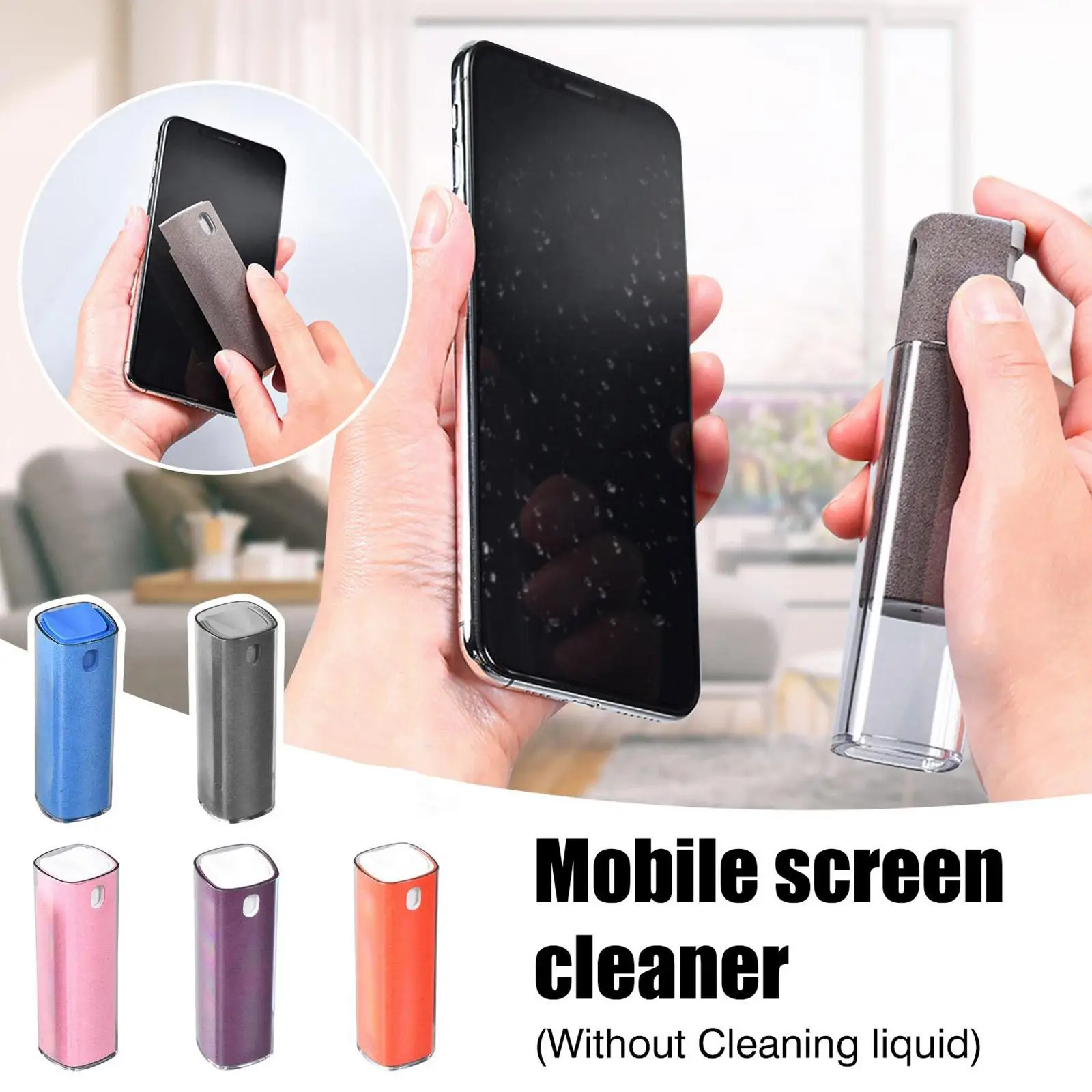 

Newest 2 In 1 Phone Screen Cleaner Spray Computer Mobile Cleaning Tool Removal Cloth Artifact Screen Phone Microfiber Dust F4y7