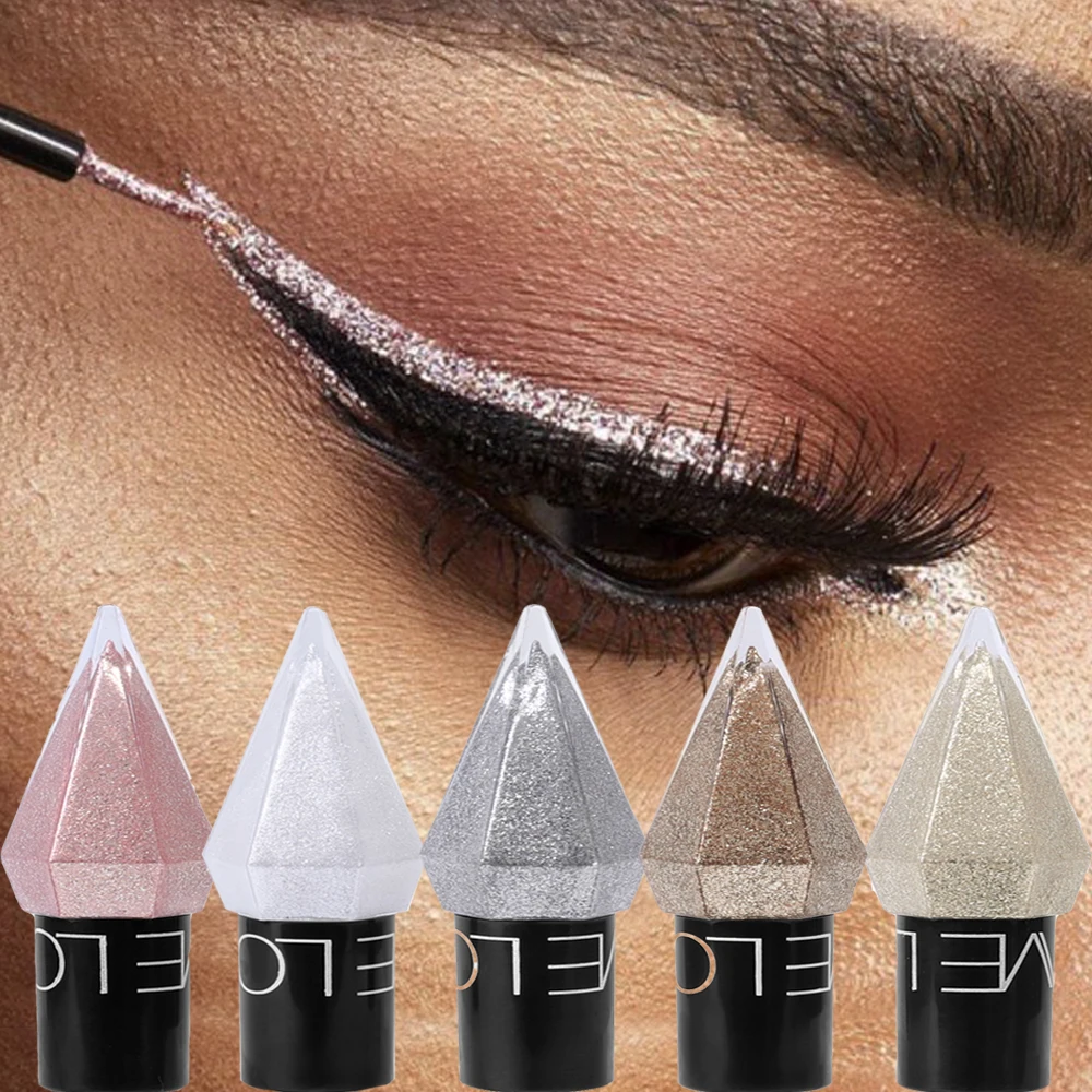 다이아몬드 샤이니 아이 라이너, 방수 실버, 로즈 골드 컬러, 반짝이 스팽글, 아이섀도우, 한국 메이크업 화장품 