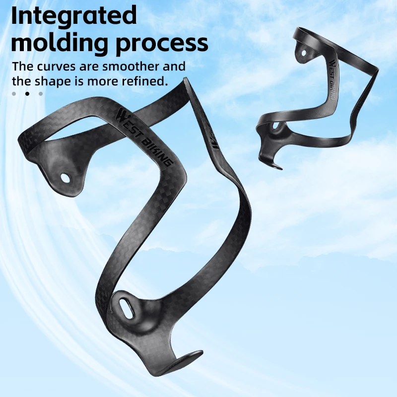Carbon Fiber Bicycle Water Bottle Holder Lightweight Integrated 3K/UD Carbon Bike Cycling Bottle Cage Cups Holder Bicycle Water Bottle Cage Bicycle Bottle Holder Water Bottle Holder