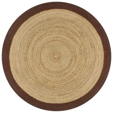 Tapis de sol en Jute 100% naturel fait à la main, style bohème, Vintage, pour salon, décoration de chambre à coucher 