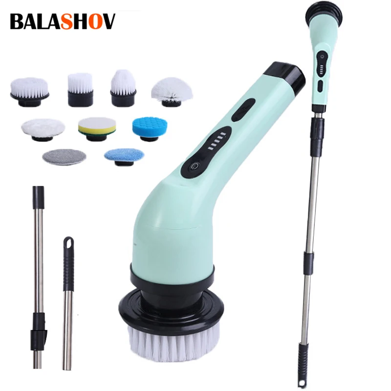 1set Multi-functional Electric Brush Cleaner 3 In 1 Bathroom Sink Kitchen  Window Car Electric Rotating Cleaning Brush