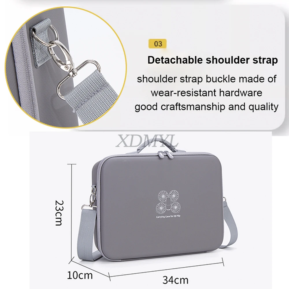 High Quality PU Waterproof Carrying Case Handbag Storage Bag For DJI Flip RC 2/RC N3 Remote Controller Drone Accessories