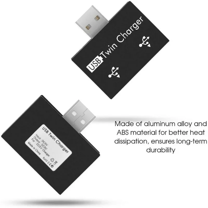 USB Splitter Hub Adapter with Dual Female Ports
