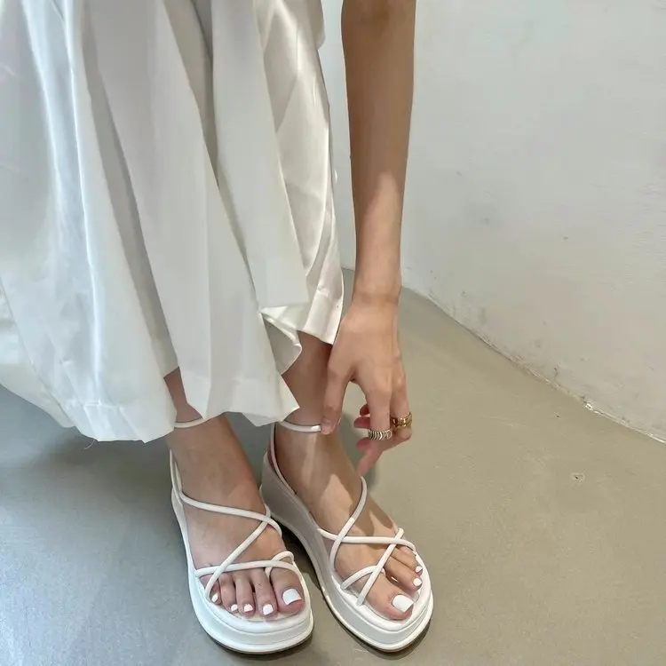 

Women Sandals Summer Round Toe Ankle Strap Gladiator Female Sandals Casual Non-slip Platform Wedges Ladies Shoes Sandalias Mujer