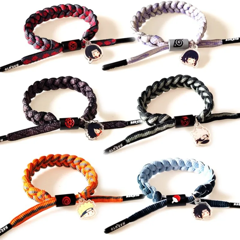 Stylish Unisex Naruto Woven Rope Bracelet - Adjustable Anime-Inspired Jewelry for Daily Wear and Cosplay