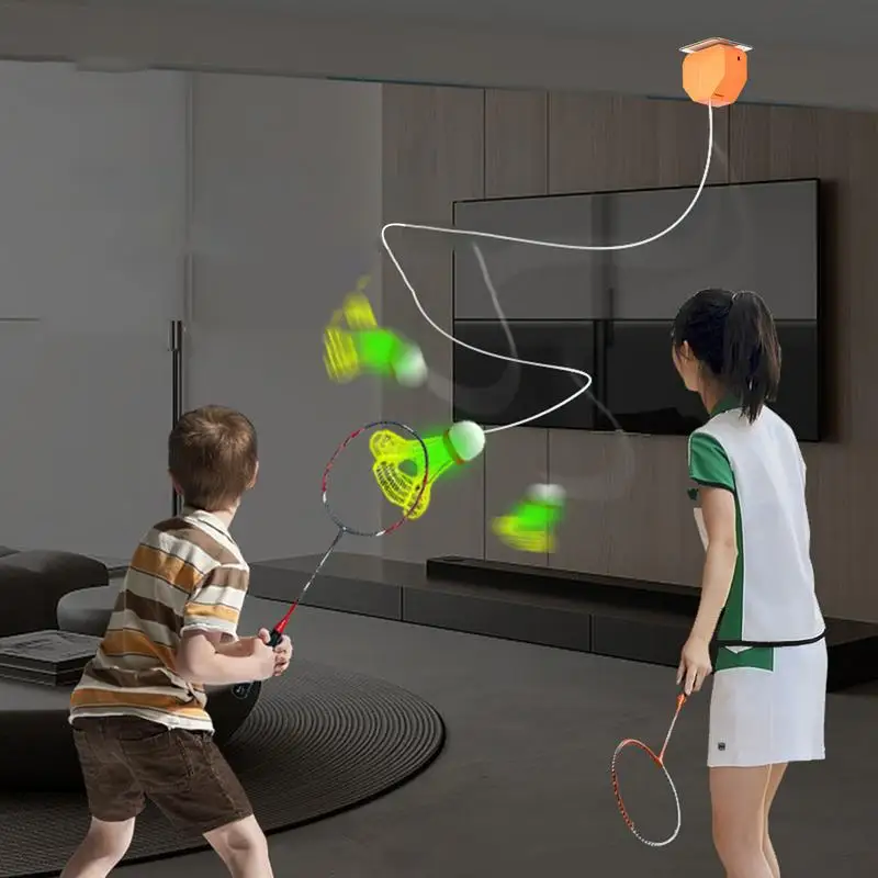 Self Study Badminton Trainer Single-Player Practice Robot Kids Shuttlecock Rebound Professional Stretch Badminton Training Tool