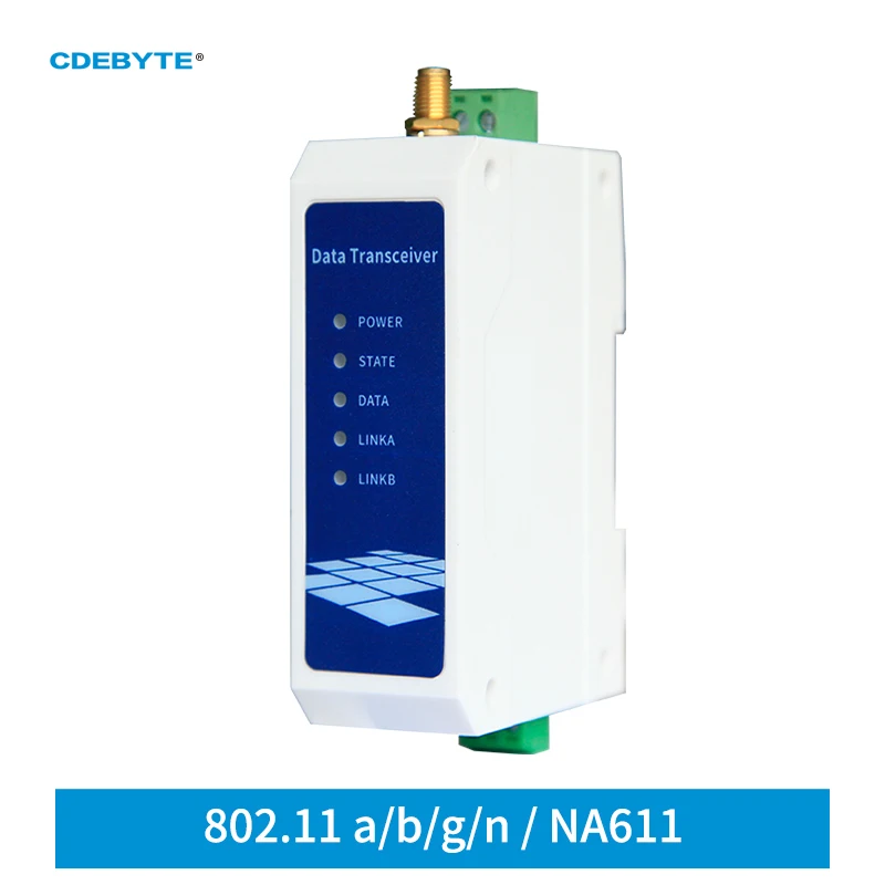 

RS485 to WIFI Dual Frequency Serial Server Device 802.11a/b/g/n 2.4G 5.8G DC8-28V Transceiver Transmitter Receiver CDEBYTE NA611