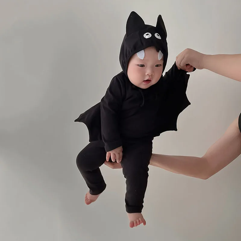 Halloween Baby Clothes Bat Shirt Pants Hat Set
