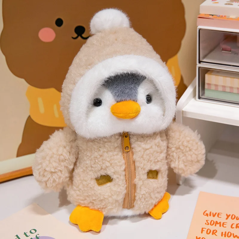 Peluche Pinguino Kawaii Con Cappello E Biberon - 35 Cm - Morbido Cuscino Abbraccio Per Bambini