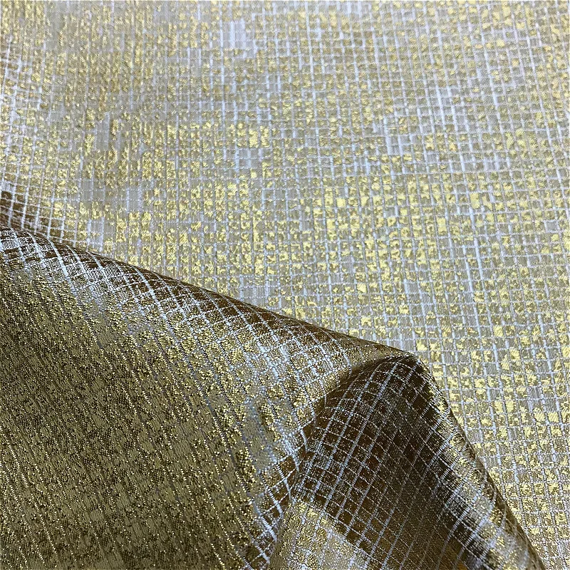 

Metal Yarn Gold Silver Paint Embossed Brocade Jacquard Garments Fabric Sewing Material Dress 145cm Sold By Meter