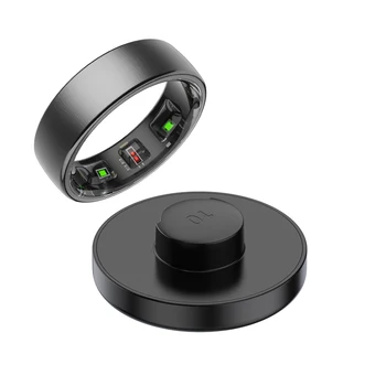New R10 Smart Ring Men Women with Wireless Charging,Health and Sleep Monitor,5ATM Waterproof,Multi-sport Mode For Android IOS 1
