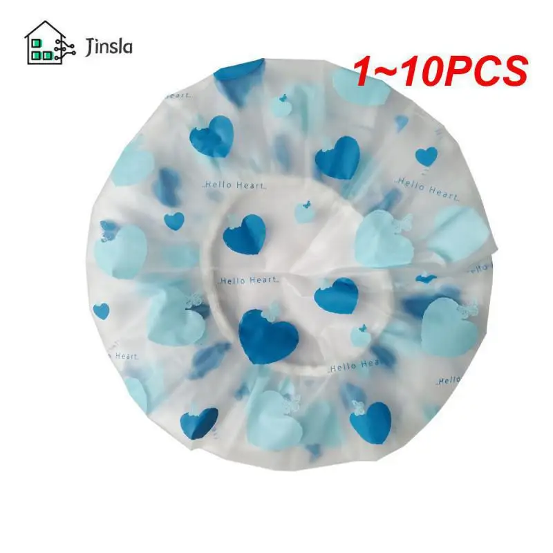 1 ~ 10 Pz Wasserdichter Badehut Verdickt Wasserdicht Und Oul Dampf Kappe Frauen Spazzolino Spa Friseursalon Liefert Dusch Haube Bad