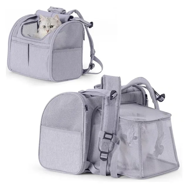 Cat Backpack Carrier, Expandable Pet Carriers for Cats,Hiking Travel Carrier Bag for Small Animal, Airline Approved Cat Carrier 6