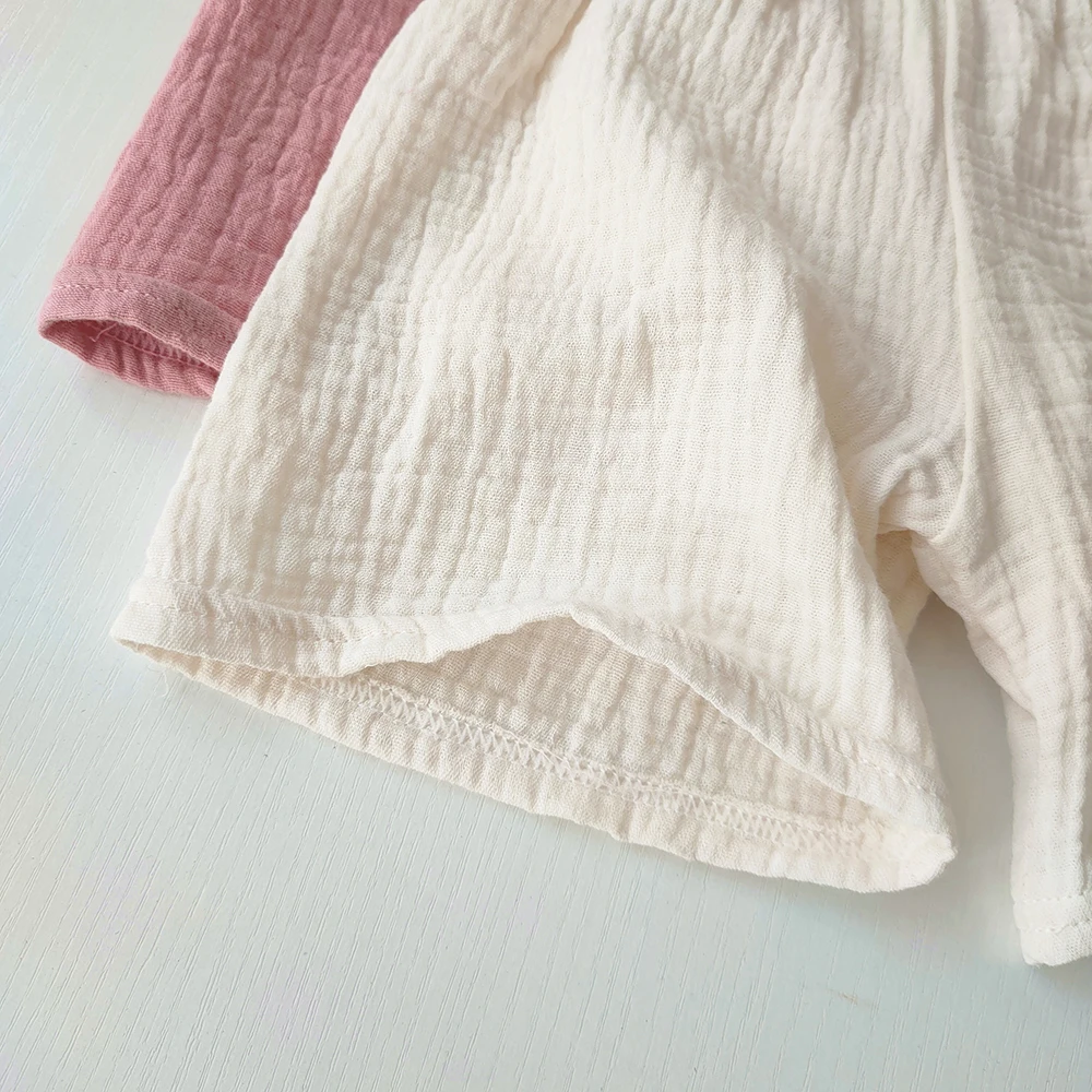 Summer Girl Boy Cotton Yarn Shorts Five-point Pants Kids Girls Thin Soft Comfortable Breathable Short Pants Children's Clothing kids shorts,kids trousers