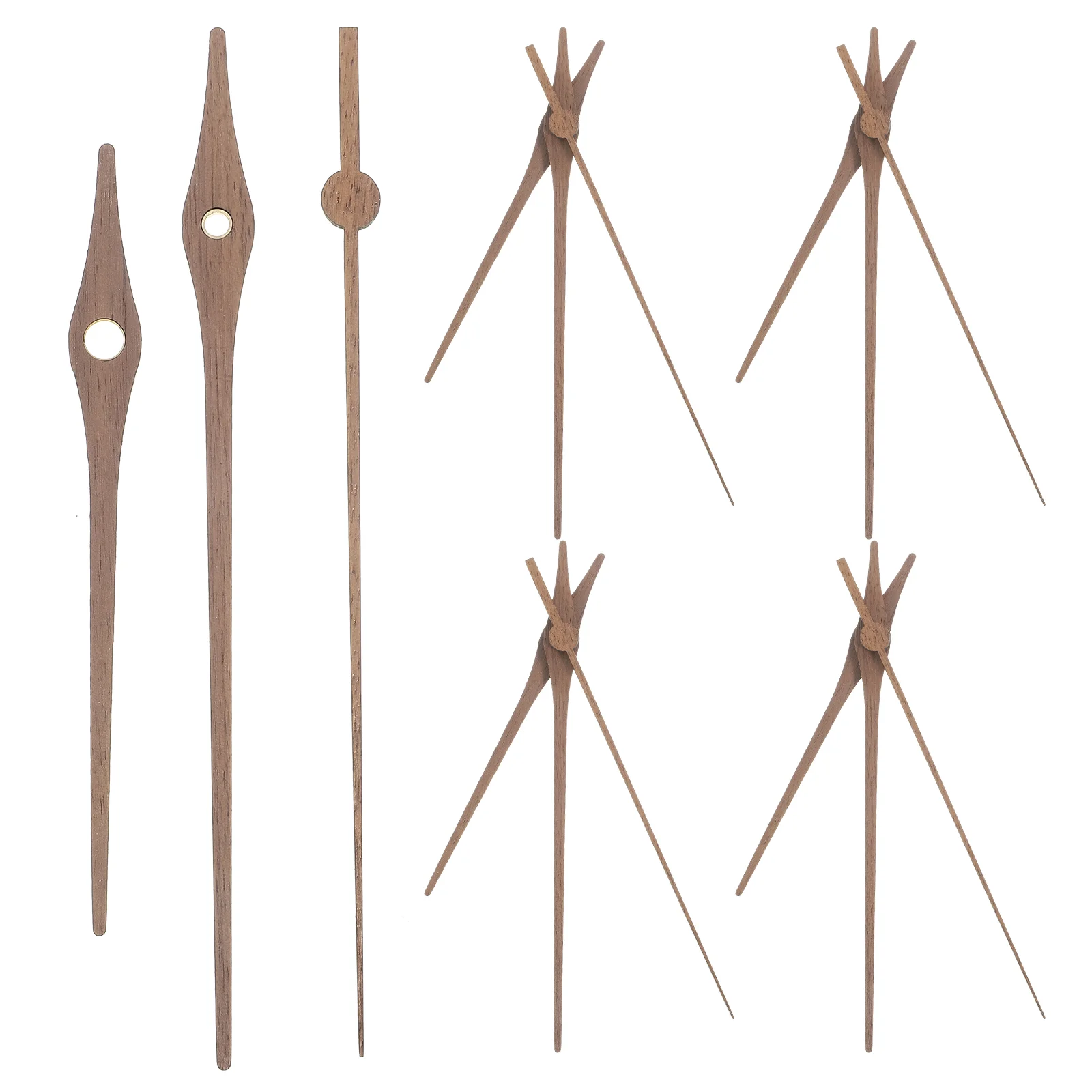 

5 Sets Wooden Clock Hands Replacement Clock Hands Repair Clock Hands Hanging Clock Hands for DIY