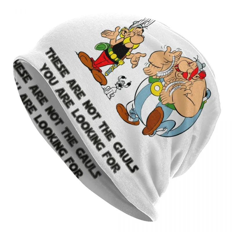 

Перчатки, которые вы ищете, облегающие шапки, зимняя шапочка, вязаные шапки, Мультяшные французские комиксные черепы Asterix и Obelix, облегающие шапки, шапка