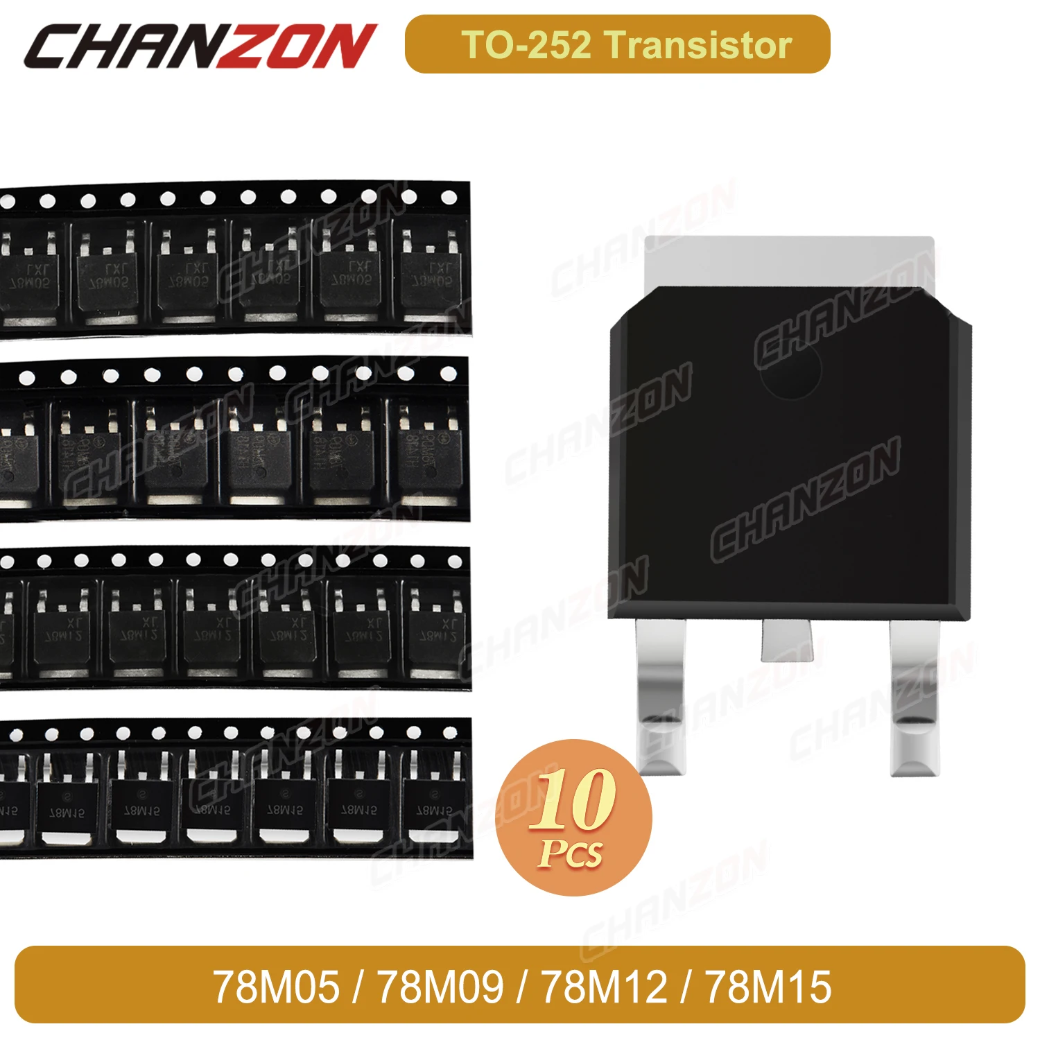 10 Teile/los TO-252 78M05 78M09 78M12 78M15 Linear Regler Transistor 0,5 A Bipolar Junction BJT Rohr Fets Smd Integrierte Schaltungen – Detail 1