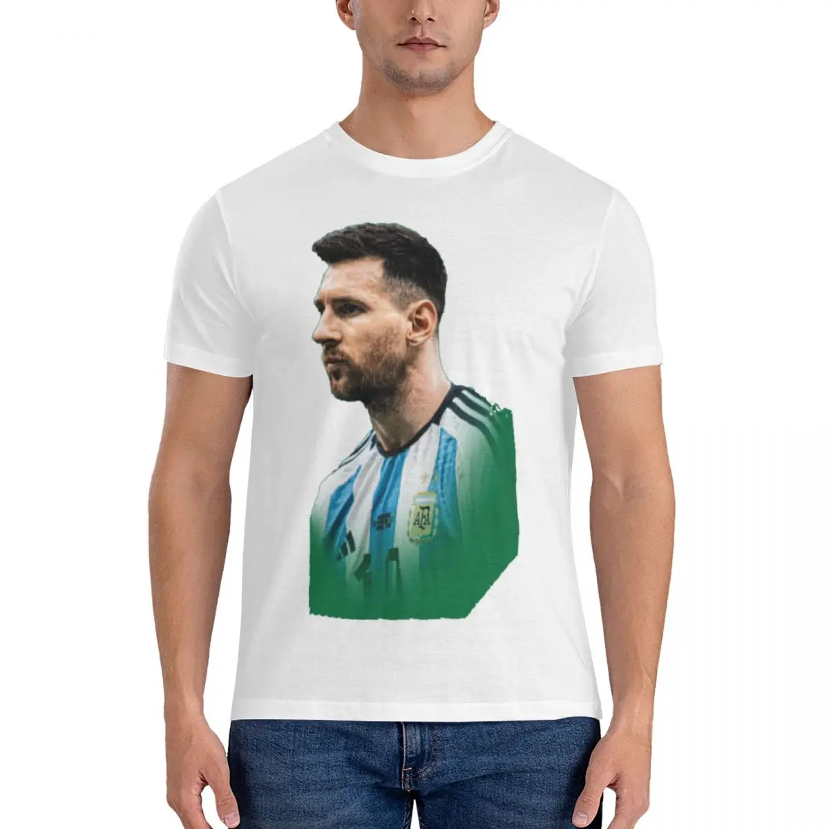 Celebration Gost E Andrmuslims E Messi E Argentina No.10 Capra Caricatura 52 T-Shirt Per Adulti Harajuku Tees Creative
