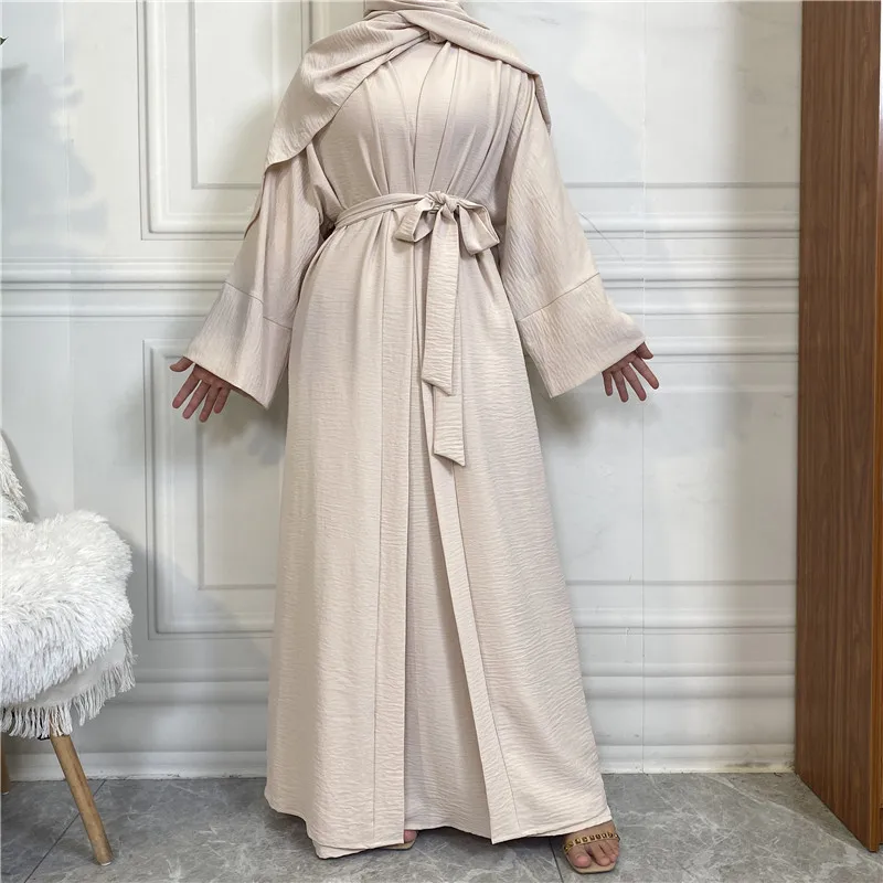 Abaya Longue Femme - Robe Caftan Maxi Islamique Manches Ballon - Modèle Décontracté Multicolore
