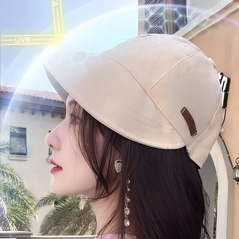 Women's Foldable Sunhat Summer Outdoor Beach Fisherman Hat Sunscreen UV Protection Cap Adjustable Cotton Wide Brim Bucket Caps outdoor hiking hat,women sun hat,fishing sun hat