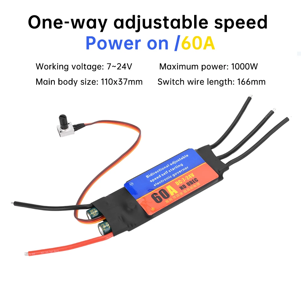 ESC 30A 60A Brushless Bidirectionnel Régulateur Vitesse Moteur