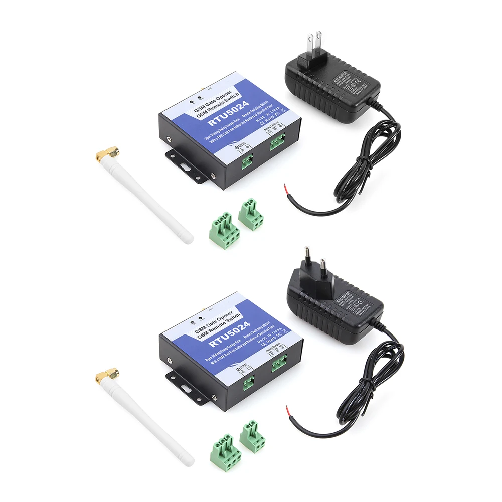 RTU5024 GSM 액세스 제어 키트 850/900/1800/1900MHz 안테나가 있는 무선 게이트 제어 릴레이 4G 미국/EU 플러그 홈 보안 장치