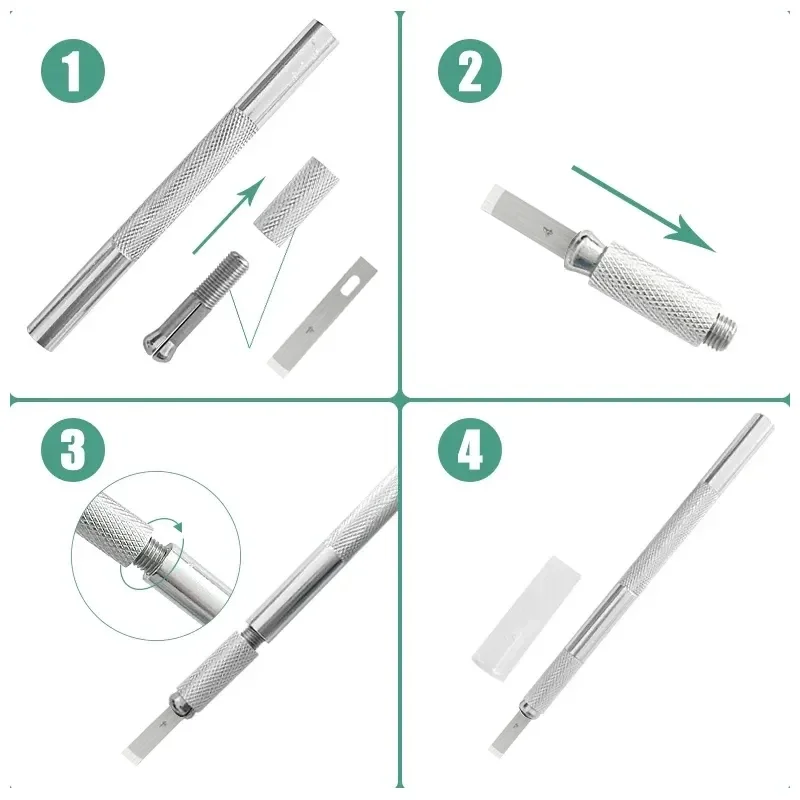 4# Metal Scalpel Knife Engraving Knife Blades DIY Wood Carving Blade Replacement Surgical Sculpture Cutting Tool 100/20Pcs wood carving blades